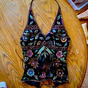 Very colorful halter design top